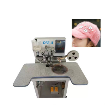 QS-801A Automatic Beading Attaching Machine Pearl Setting Nail Beads Fixing Machine with gold plate